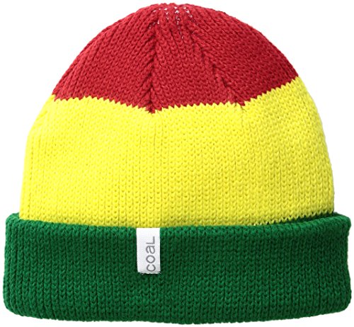 Coal Men's Frena Unisex Beanie, Rasta, One Size - Biggest Wave Ever Surfed