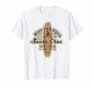 Santa Cruz, Surfer Surfboard Vintage Tshirt - Biggest Wave Ever Surfed