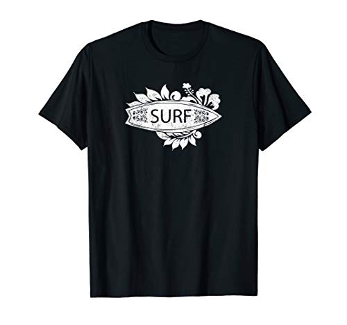 Surf Surfboard Distressed Vintage Retro Hawaiian T-Shirt - Biggest Wave ...